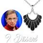 ONEFINITY Ruth Bader Ginsburg Necklace rbg Dissent Collar Necklace Sterling Silver Dangle for Ruth Bader Ginsburg Fans Jewelry Gifts ONEFINITY Ruth Bader Ginsburg Necklace rbg Dissent Collar Necklace Sterling Silver Dangle for Ruth Bader Ginsburg Fans Jewelry Gifts