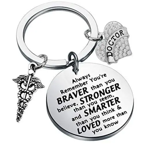 AKTAP Doctor Keychain Doctor Appreciation Jewelry Medical School Graduation Gifts for Future Doctors Always Remember You’re Braver Than You Believe Dr Gifts AKTAP Doctor Keychain Doctor Appreciation Jewelry Medical School Graduation Gifts for Future Doctors Always Remember You’re Braver Than You Believe Dr Gifts
