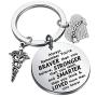 AKTAP Doctor Keychain Doctor Appreciation Jewelry Medical School Graduation Gifts for Future Doctors Always Remember You’re Braver Than You Believe Dr Gifts