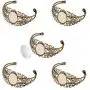PandaHall 5 Sets Brass Filigree Bezel Tray Blank Cuff Bangles Bracelet with 25x18mm Oval Cabochon for Men and Women Antique Bronze PandaHall 5 Sets Brass Filigree Bezel Tray Blank Cuff Bangles Bracelet with 25x18mm Oval Cabochon for Men and Women Antique Bronze