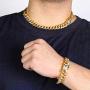 13mm Iced Out Men Necklace Chain Heavy Strong Bling Miami Curb Cuban Link Chain Hip Hop Gold Silver Necklace Chain Rhinestone Clasp Chain