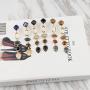 YL Long Acrylic Drop Dangle Earrings for Women Bohemian Mottled Resin Statement Earrings