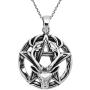 AeraVida Wiccan Stag Pentacle Celtic .925 Sterling Silver Pendant Necklace