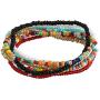 7 Pcs Africa Bead Bracelet 6'' Colorful White Black Red Beads Bracelet Boho Beach Jewelry for Women Girls (Multicolor, 6)