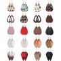 Finrezio 20 Pairs Leather Teardrop Dangle Earrings For Women Petal Leopard Print Leaf Drop Antique Lightweight Earrings