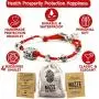 Womens Red Silk String Bracelet with 72 Names of God Silver Tone Cube Charm for Health, Prosperity, Protection & Happiness - Multi Charm Jewelry Gift for Women includes Hamsa Hand, Fish and Heart Charms - 7'' Length Womens Red Silk String Bracelet with 72 Names of God Silver Tone Cube Charm for Health, Prosperity, Protection & Happiness - Multi Charm Jewelry Gift for Women includes Hamsa Hand, Fish and Heart Charms - 7'' Length