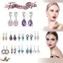 Fashion Earrings for Women Trendy Teen Girls Boho Dangle Earring & Pearl Stud Jewelry Set, Acrylic Drop Rattan Leather Earring for Birthday Party/Valentine/Christmas Gifts