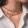 Aetorgc Boho Layered Choker Necklace Chain Love Necklaces Multi Color Beaded Necklace Jewelry for Women and Girls