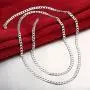 Metmejiao 4mm Curb Mens Necklace Silver Chain Flat Cuban Silver Jewelry - Neck Link Chains Unisex Solid Sterling Silver Chain Necklace (24) Metmejiao 4mm Curb Mens Necklace Silver Chain Flat Cuban Silver Jewelry - Neck Link Chains Unisex Solid Sterling Silver Chain Necklace (24)