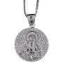 KOSMOLING Sparking Iced Out Hip Hop Jewelry Rose Gold Silver 3 Colors Virgin Mary Pendant Necklace for Men and Women, Micro Pave AAA Cubic Zirconia, 24inch Box Chain KOSMOLING Sparking Iced Out Hip Hop Jewelry Rose Gold Silver 3 Colors Virgin Mary Pendant Necklace for Men and Women, Micro Pave AAA Cubic Zirconia, 24inch Box Chain