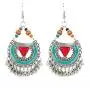 Vintage Boho Statement Drop Dangle Earrings Bohemian Ethnic Handmade Beaded Enamel Hook Charms Earring Jewelry for Women Girls Elegant Gift