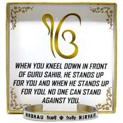 Sikh Punjabi Inspirational Engraved Adjustable Cuff Bracelet - Jewelry gift for Men and Women --Silver, Gold, Rose Gold