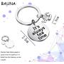 BAUNA Tea Keychain Tea Lovers Gift Its Always Tea time Alice in Wonderland Mad Hatter Quote Inspired Gift with Teapot Charm