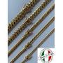 Solid 925 Sterling Silver - 14k Gold Plated - Miami Cuban Link Chain Or Bracelet - Box Lock Cuban Link 4-10.5mm - Italy Mens Necklace