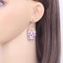 NEWEI Acrylic Halloween Skeleton Skull Earrings Drop Dangle Fashion Jewelry For Girl Women Gift