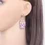 NEWEI Acrylic Halloween Skeleton Skull Earrings Drop Dangle Fashion Jewelry For Girl Women Gift
