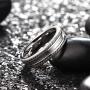 King Will Classic Stainless Steel Mens Wedding Ring Original Color Chains inlay Retro Style Comfort Fit