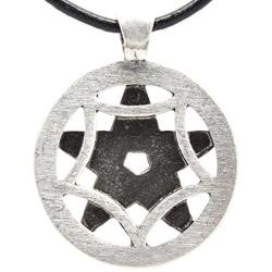 Trilogy Jewelry Pewter Double Pentagram Wiccan Pagan Pendant on Leather Necklace