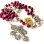 elegantmedical Handmade Red Tiger Eye Beads Sterling Silver 10mm Real Pearl Rosary Cross Necklace Catholic Gift elegantmedical Handmade Red Tiger Eye Beads Sterling Silver 10mm Real Pearl Rosary Cross Necklace Catholic Gift