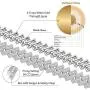 JINAO 20MM 6 Times 14k Gold Plated Cuban Link Chain Full Iced Out Bling Round Carre Baguette Cut CZ with Prong Setting Simulated Diamond Chain Choker Necklace for Men
