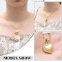 constantlife Cremation Jewelry for Ashes Crystal Edge Heart Stainless Steel Pendant Urn Necklace Funeral Keepsake