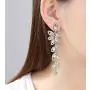 mecresh Flower Teardrop Earring and Bracelets Silver/Gold/Champagne Bridal Jewelry Sets for Women mecresh Flower Teardrop Earring and Bracelets Silver/Gold/Champagne Bridal Jewelry Sets for Women