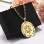 TEAMER Key of Solomon Seal Pendant Necklace Gold Stainless Steel Pentacle Talisman Wiccan Jewelry for Men Women TEAMER Key of Solomon Seal Pendant Necklace Gold Stainless Steel Pentacle Talisman Wiccan Jewelry for Men Women