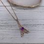Eiffel Tower Necklace for Girls / Women - Girls Paris Jewelry - Rose Gold Paris Souvenir Gifts for Women - Champagne Paris Eiffel Tower Jewelry for Girls / Women - Valentine / Birthday Gift for Girlfriend - Mall of Style
