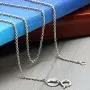Sea of Ice Sterling Silver 1mm Round Cable Chain Necklace for Women, Girls, Men 14'' - 36'' Sea of Ice Sterling Silver 1mm Round Cable Chain Necklace for Women, Girls, Men 14'' - 36''