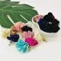 Fashion 28pcs 1.1 Inch Chiffon Flower Fabric Petal Tassel With Gold Caps for Necklace, Earnings, Key Chain GD28ST170T