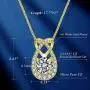 VAN RORSI&MO Heart Necklace-14k Yellow Gold Plated Teardrop Necklace-5A Cubic Zirconia Heart Pendant Necklace-Jewelry Gifts Necklaces for Women