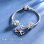 FOREVER QUEEN 18 Years Old Happy Birthday Charms fit Charms Bracelet 925 Sterling Silver Clover Bead Charms for Bracelet and Necklace Jewelry Gift with Gift Box