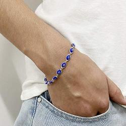 choice of all Evil Eye Bracelet Silver Eye Beads Bracelet Ojo Turco Kabbalah Evil Eye Bracelets for Women Men