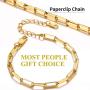 ChainsHouse Chain Link Bracelets for Women Girls, Stainless Steel/18K Gold Plated, Paperclip/Thin Snake/Cuban/Figaro Sterling Silver Bracelet Adjustable Chain Jewelry Gifts, Send Gift Box