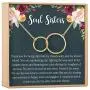 Soul Sisters Gift Necklace: Best Friends, BFF, Long Distance, Friends Forever, 2 Interlocking Circles (gold-plated-brass, NA)