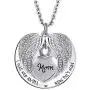 Cool Jewelry Angel Wing Stainless Steel Necklace for Ashes Heart Pendant Keepsake Cremation Memorial Jewelry Cool Jewelry Angel Wing Stainless Steel Necklace for Ashes Heart Pendant Keepsake Cremation Memorial Jewelry