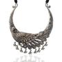 Sansar India Boho Tribal Peacock Hasli Choker Torque Indian Necklace Jewelry for Women