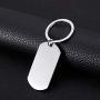 Meaningful dog tag keychain rings for boy and men,to my grandson from grandma silver plated plated Stainless steel keychain Inspirational Gifts for grandson Jewelry