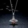 GOXO Sterling Silver Queen Honey Bee Little Bumblebee Pendant Necklace, Honeybee Bracelet