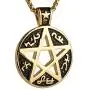 HZMAN Supernatural Devils Trap Symbol Sigil Stainless Steel Pendant Necklace Pentagram Anti Possession HZMAN Supernatural Devils Trap Symbol Sigil Stainless Steel Pendant Necklace Pentagram Anti Possession