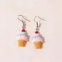 Cute Colorful Ice Cream Drop Earrings for Women Girls Little Pearl Ice Cream Dangle Earrings Creative Mini Dessert Jewelry
