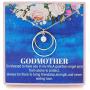 RareLove Godmother Gifts from Godchild 925 Sterling Silver 2 Circle Rings and 1 Faux Pearl Pendant Necklace Christmas Baptism Proposal Gift for Her Chain Adjust from 17'' to 19'' Extender