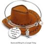 BEKECH Cowgirl Jewelry Boots and Bling Its a Cowgirl Thing Bangle Bracelet with Western Wild West Cowgirl Texas Boot Charm Equestrian Gift Horse Lover Gift