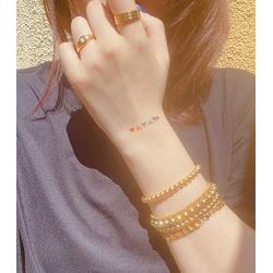 IS ISAACSONG Women Men Gold Beaded Necklace and Beaded Bracelet, Chunky Gold Bead Ball Chain Stainless Steel Jewelry for Women and Men