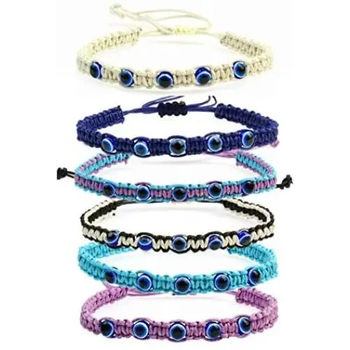 Evil Eye Braided String Kabbalah Bracelets Handmade Luck Hand-Woven Cord Thread Eyes Beaded Friendship Bracelet for Protection Bracelet Rope String Jewelry Evil Eye Braided String Kabbalah Bracelets Handmade Luck Hand-Woven Cord Thread Eyes Beaded Friendship Bracelet for Protection Bracelet Rope String Jewelry