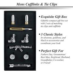 BodyJ4You 9PC Cufflinks Tie Clip Set Button Shirt Business Men Steel Jewelry Gift Box