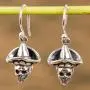 NOVICA .925 Sterling Silver Skull with Hat Dangle Earrings Horseman Catrin NOVICA .925 Sterling Silver Skull with Hat Dangle Earrings Horseman Catrin