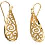 Sterling Silver Filigree Tear Drop Earrings