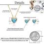 Swarovski Crystal Heart Pendant Necklace Earrings for Women 14K Gold Plated Hypoallergenic Jewelry Set