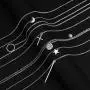 SOFTONES 12-15Pcs Layered Choker Necklace for Women Girls Handmade Dainty Y Necklace Set Sexy Coin Star Moon Pearl Multilayer Pendant Necklace